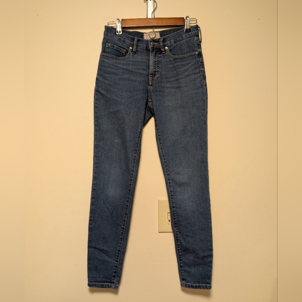 Everlane Mid Rise Skinny Jeans Dark Wash Stretch Denim Size 26